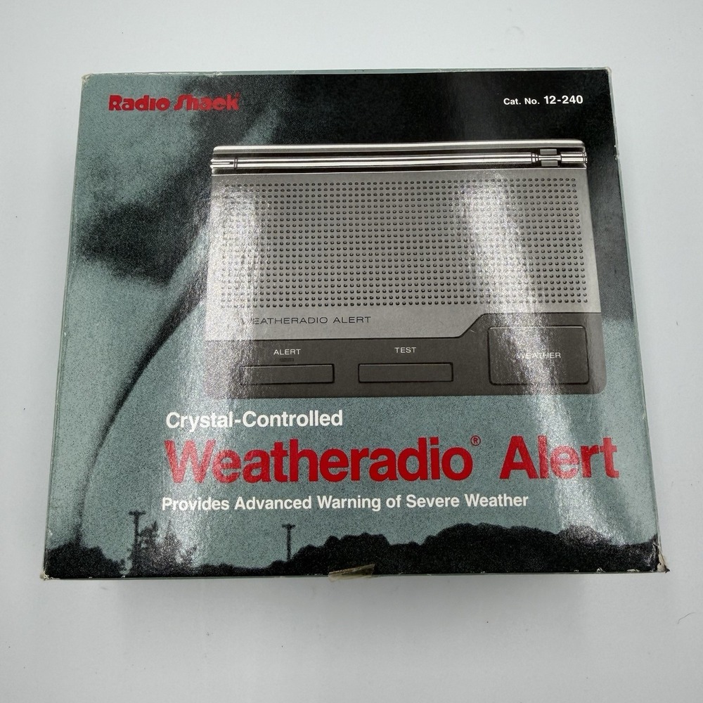 Vintage Radio Shack Weather Radio Alert Model 12-240 With Original Box